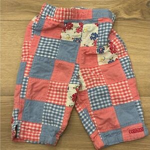 VTG OshKosh B'gosh Kids Patchwork Pants Shorts Vintage  12 Mth